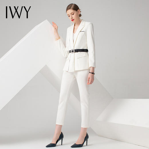 IWY/白色长袖西装长裤套装CP10328 商品图3