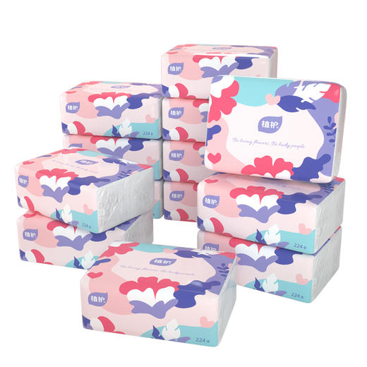 严选 | 植护四层抽纸12包装 抽取式餐巾纸 家用卫生纸 商品图4