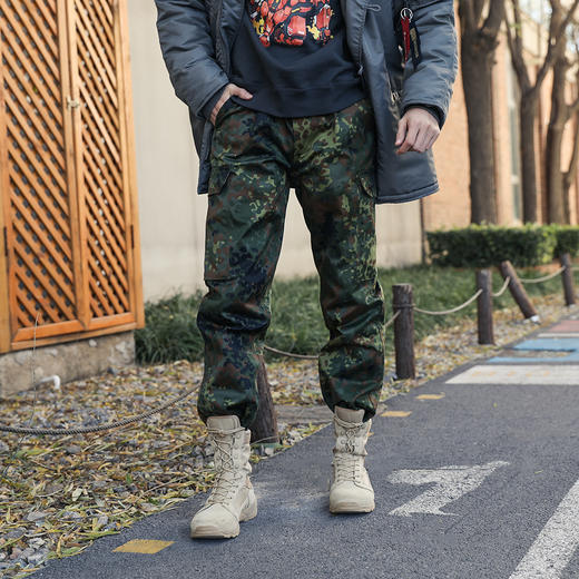 德国现役配发版19新款德斑迷彩战术工装多袋长裤