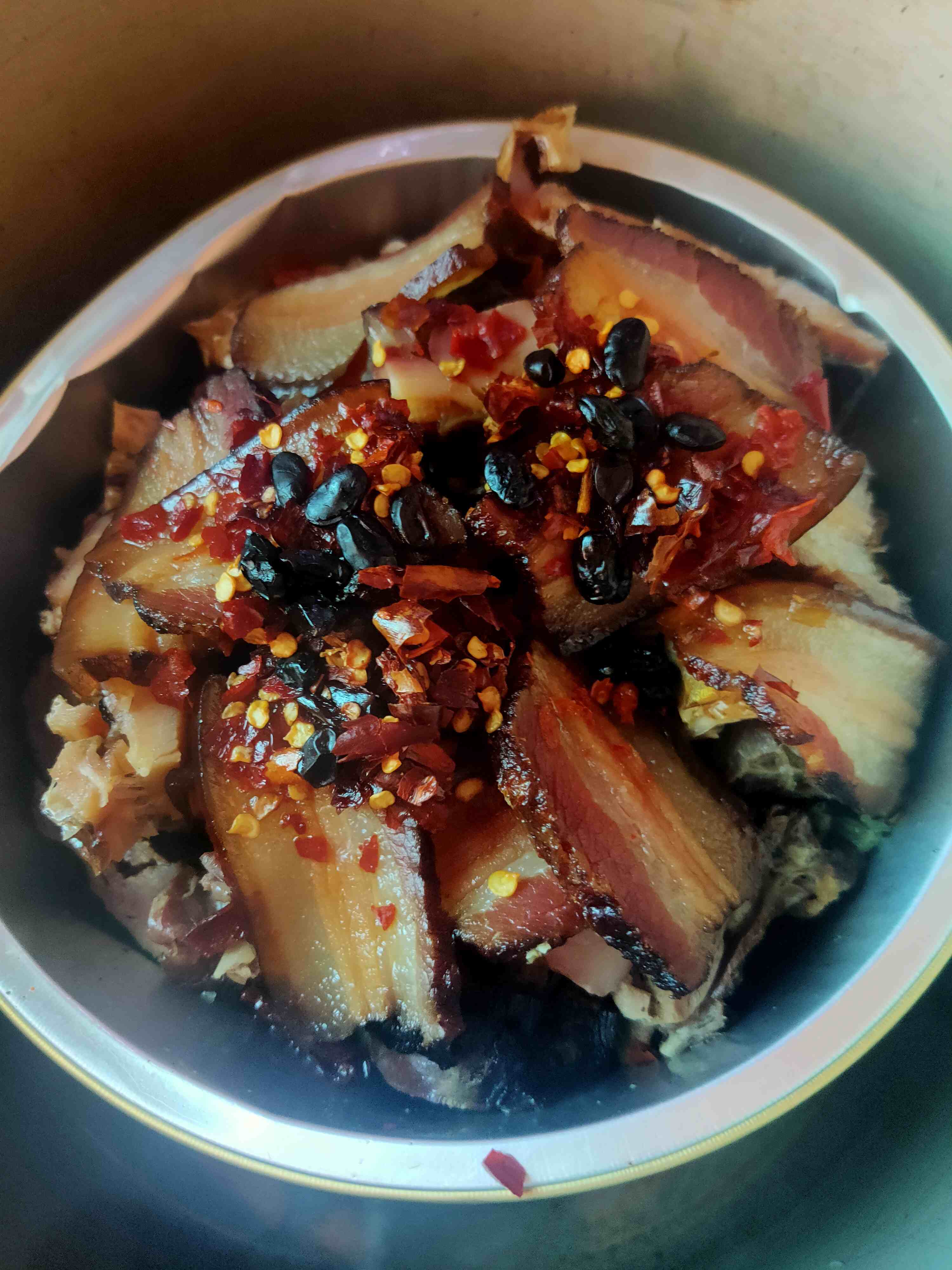 乡里自家熏的黑猪腊肉3斤腿肉