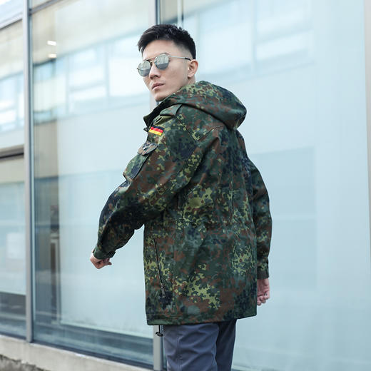 德国公发德斑丛林迷彩parka防风大衣