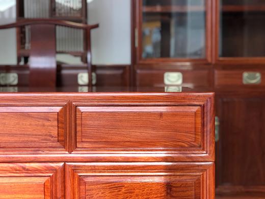 红桥红  家具严选  缅甸花梨（大果紫檀）  【书房六件套】 商品图2