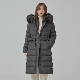 韩国MIXXO冬季人造皮草风帽腰带羽绒服JPY带授权招加盟代理