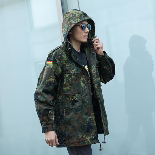 德国公发德斑丛林迷彩parka防风大衣