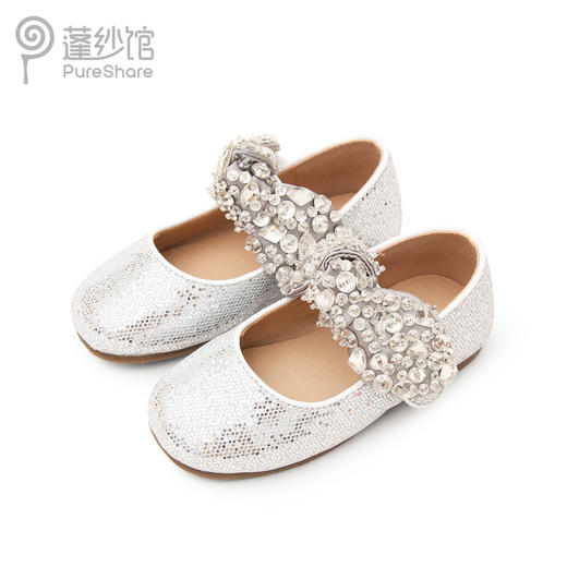 pureshare 女童单鞋新款秋冬蝴蝶结可爱气质软底儿童公主鞋-蝴蝶结公主鞋 商品图4