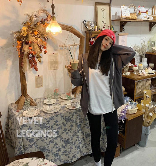 百搭美腿 显高10cm」YEVET鲨皮纹路小脚百搭皮裤 瘦腿塑形 3D提臀 贴身不掉档 防水透气裤子 保暖 厚薄 拉升大长腿打底裤 商品图4