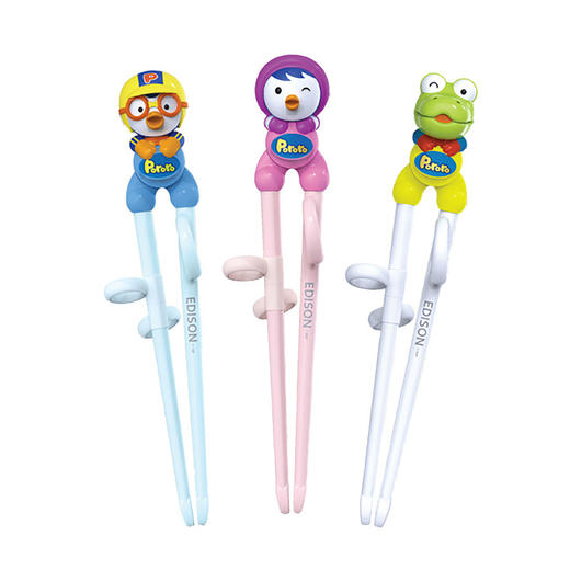 【五款可选】韩国啵乐乐Pororo儿童全树脂学习筷训练筷（右手） 商品图1