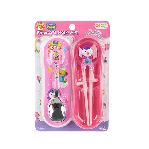 【餐具套装】韩国 Pororo啵乐乐 儿童学习筷不锈钢勺子餐具套装 贝蒂/啵乐乐 商品图1