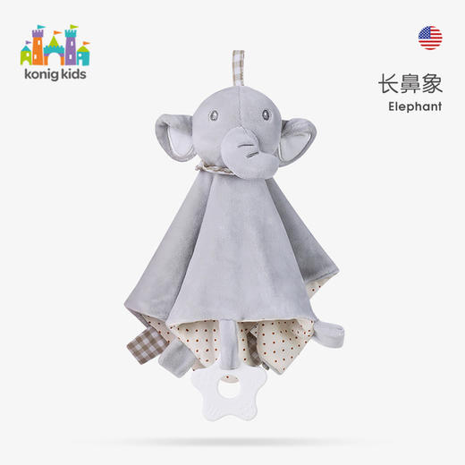 婴幼儿安抚巾可入口啃咬毛巾动物手摇铃宝宝玩偶睡眠毛绒安抚玩具 商品图3