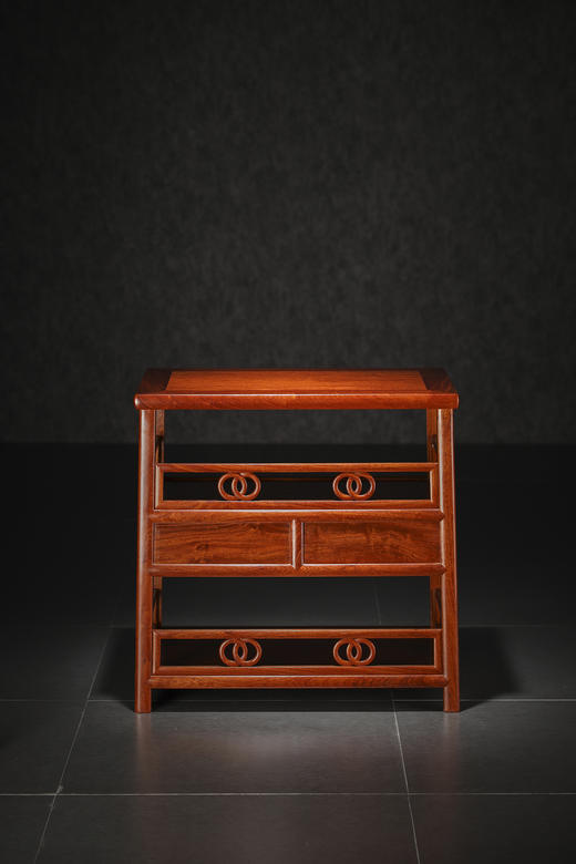 红桥红  家具严选  缅甸花梨（大果紫檀）  【双环卡子花小架格】 商品图8