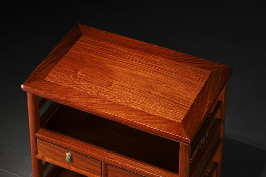 红桥红  家具严选  缅甸花梨（大果紫檀）  【双环卡子花小架格】 商品图3