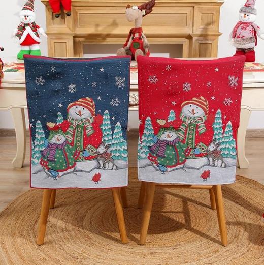 *椅子套卡通老人雪人凳子套圣诞大帽子家居装饰品 商品图0