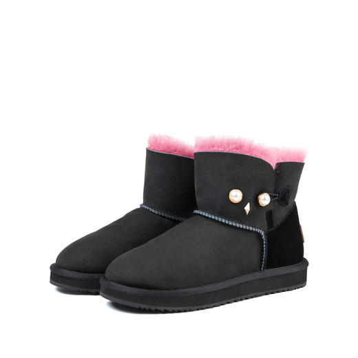 【最后1天】【下架清仓甩卖】索菲娅冬季休闲拼色绒毛雪地靴舒适保暖棉鞋SF7411A011 商品图4