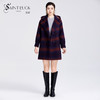 SAINT L’UCK/圣媛女装冬季马海毛毛呢连帽款大衣SA420D54 商品缩略图0
