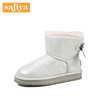 【断码】索菲娅冬季雪国夜空雪地靴皮毛一体短筒加绒棉靴SF7411A022 商品缩略图1