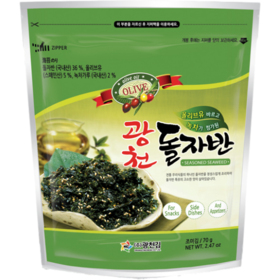 광천 올리브유 돌자반김70g