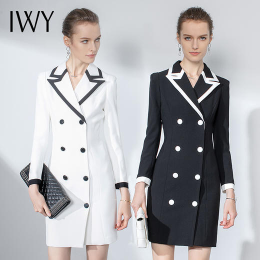 IWY/白色长袖连衣裙NQ18-W 商品图4