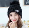 【针织帽】*户外防寒针织帽韩版时尚毛球帽可爱保暖帽子 商品缩略图2