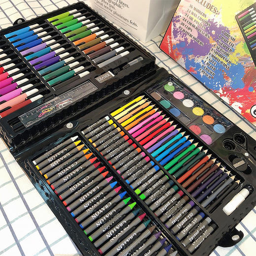 儿童150件画笔套装幼儿园画画蜡笔小孩学生美术用品绘画彩笔文具 商品图5