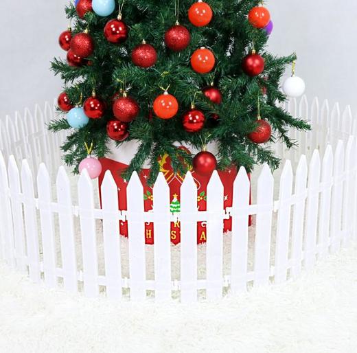 *圣诞树围栏 圣诞节装饰栅栏 1.2米/1.6米白色塑料栅栏 场景布置 商品图3