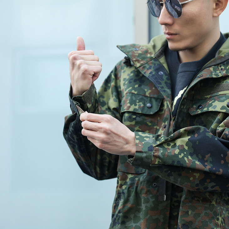 德国公发德斑丛林迷彩parka防风大衣