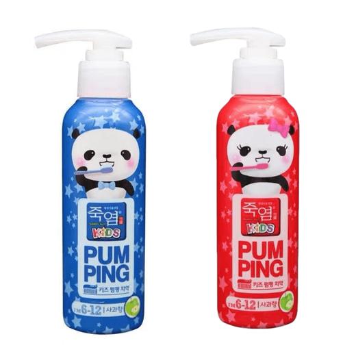 LG죽염 키즈 펌핑 치약 사과향160g 商品图0