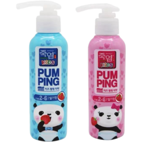 LG죽염 키즈 펌핑 치약 딸기향160g