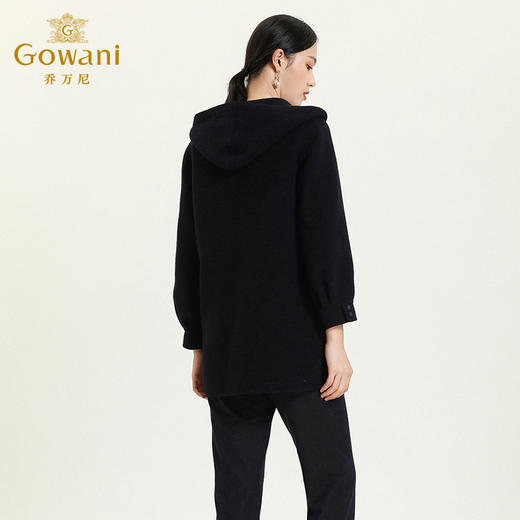 【羊绒】乔万尼冬季毛呢外套纯色简洁大方设计感双面羊毛大衣女ES4A320 商品图3