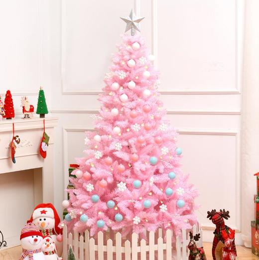 【装饰品】*圣诞节礼物1.2/1.5米樱花粉色圣诞树套餐豪华加密圣诞树装饰 商品图0
