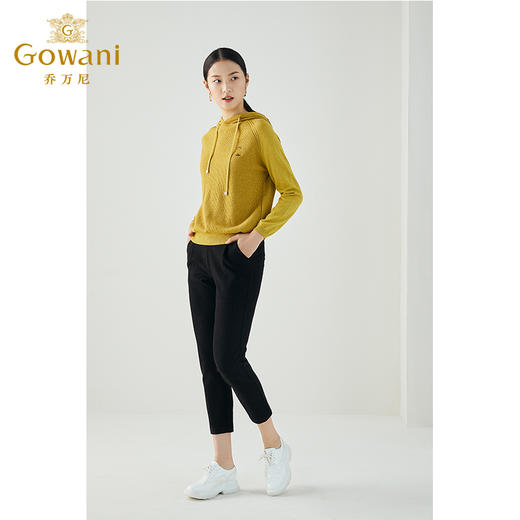 乔万尼秋冬柔然舒适弹力设计锥形显瘦舒适萝卜裤休闲裤ES4F375 商品图1