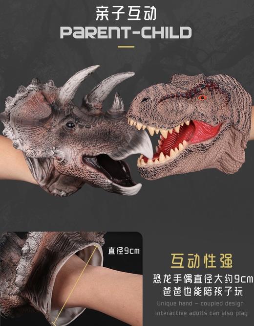迪杰熊儿童恐龙玩具软胶手偶仿真模型 商品图4