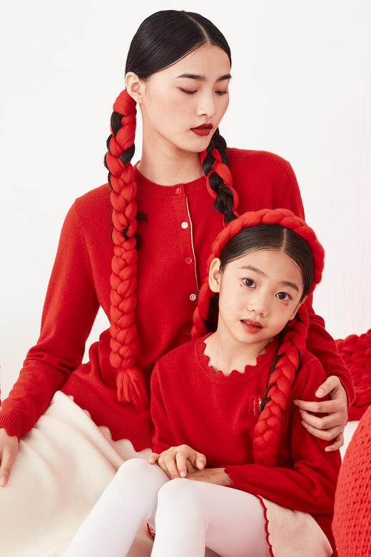  秋冬 荷叶边圆领女开衫  SJF18W266N 商品图3