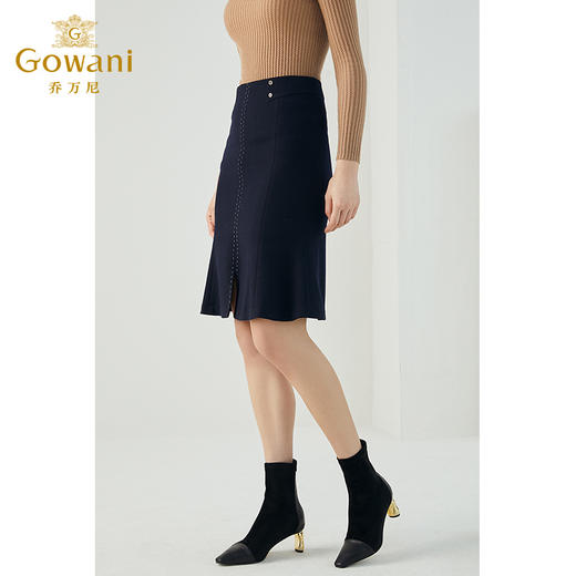 乔万尼小香风精致淑女鱼尾设计精纺羊毛品质高级感半身裙ES4D453 商品图1