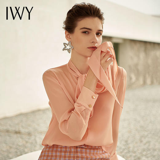 IWY/肉粉色长袖衬衫201004B1 商品图1