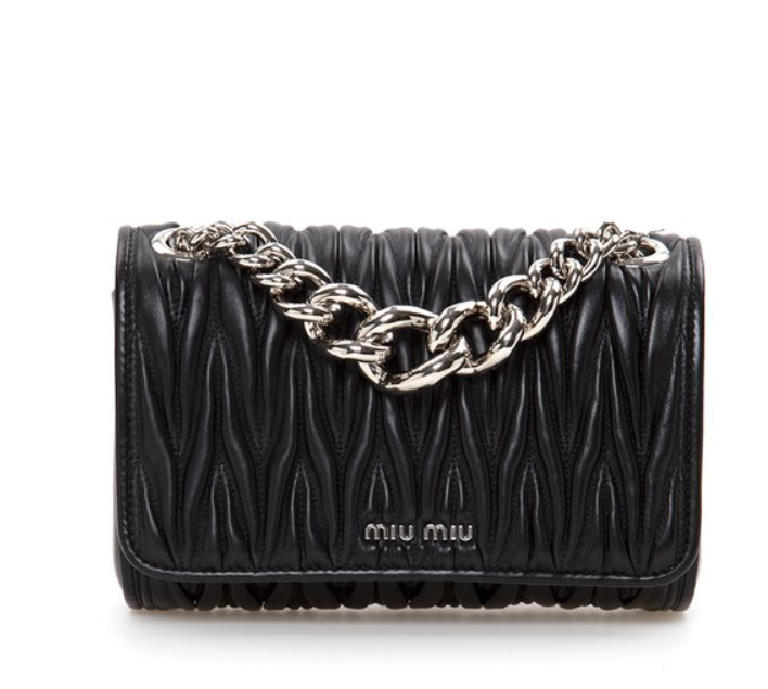 奥莱[MIUMIU] Matlasse链条单肩包5BD024 NERO MATELASSEJPY带授权招加盟代理