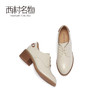 西村名物2020秋冬新品小皮鞋牛皮革深口中跟休闲时尚单鞋T20CM32251 商品缩略图2