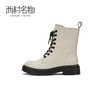 西村名物2020冬季新款牛皮马丁靴加绒平底百搭女靴T29DC44951 商品缩略图2
