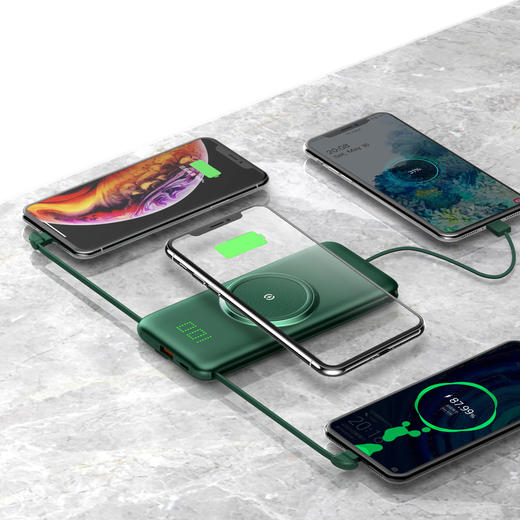 便携充电全能王·CYKE 充电宝自带线超薄小巧便捷超大容量移动电源无线手机快充适用苹果oppo华为安卓通用三合一 商品图2