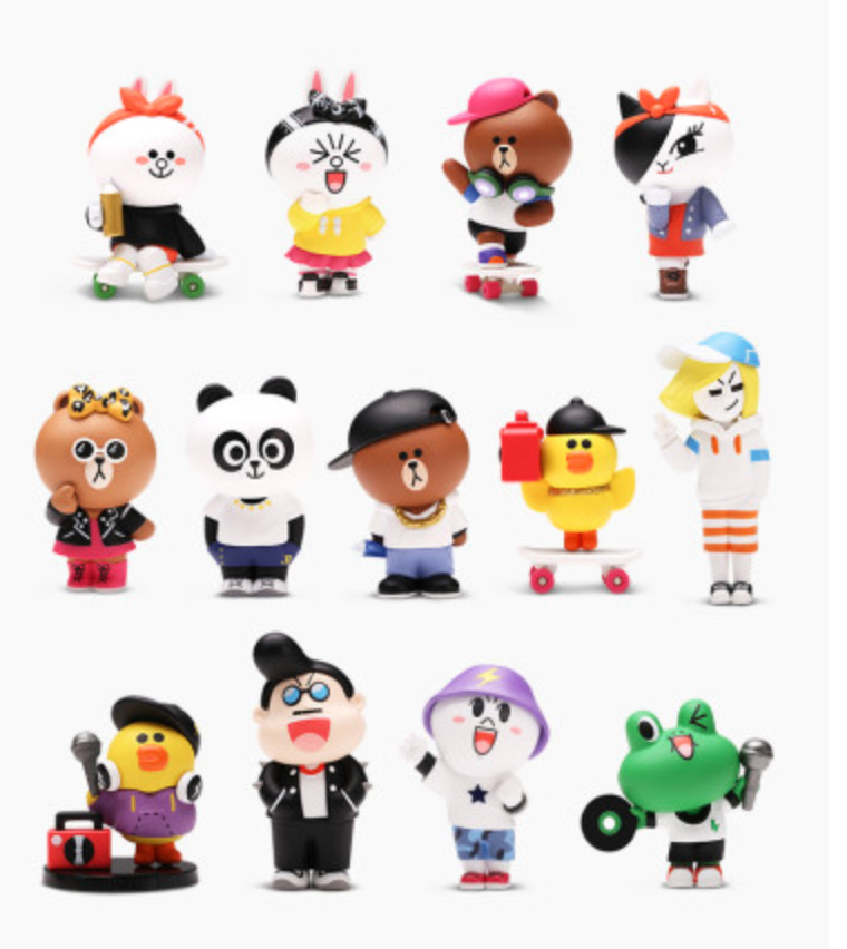 韩国 可爱Line Friends Brown和Friends Street FigureJPY带授权招加盟代理