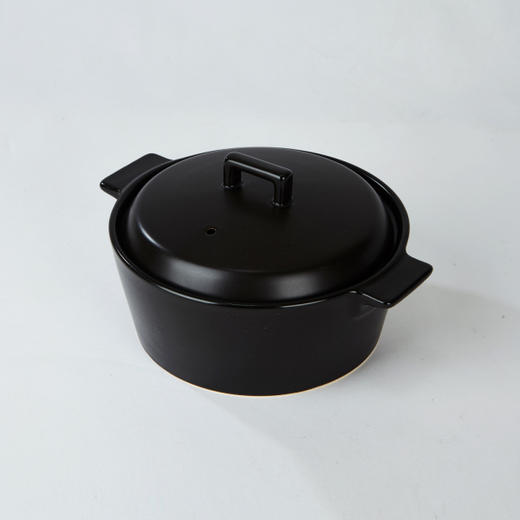 [现代住宅] 新款 万用料理锅 汤锅 粘土耐热锅 20 x 12cm  黑色JPY带授权招加盟代理 商品图1