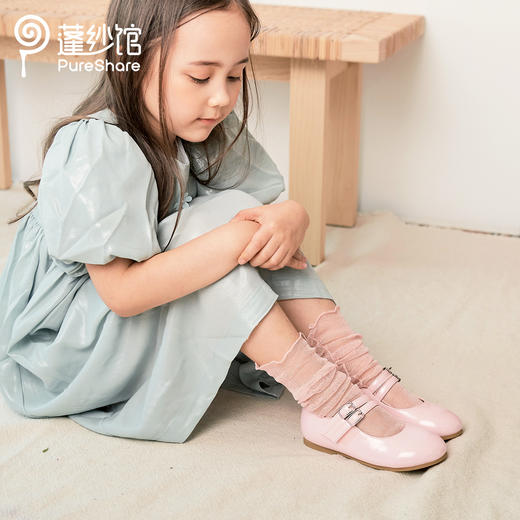 pureshare 女童单鞋新款秋冬英伦学生小皮鞋软底儿童公主鞋 商品图1