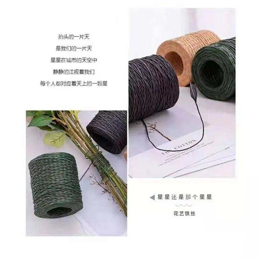 【花艺辅材】花艺铁丝纸绳（200米/卷） 商品图1