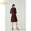 乔万尼秋冬新款A字版型高腰线显瘦设计羊毛呢保暖连衣裙ES4E339 商品缩略图3