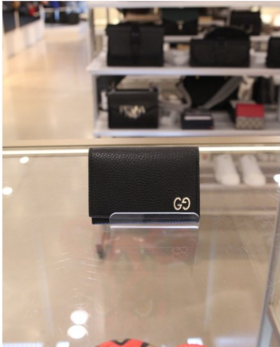 奥莱Gucci GG金属卡片钱包（473923 A7M0N 1000）JPY带授权招加盟代理