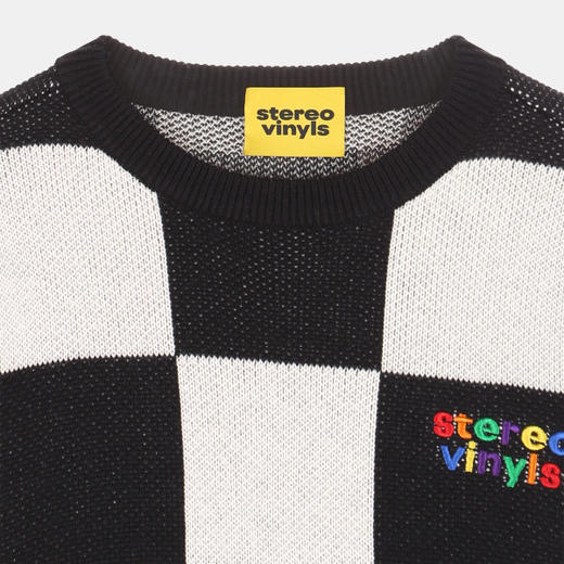 KIDIKIDI [Stereo Vinyls Kids] 儿童中性毛衣 五子棋格毛衣JPY带授权招加盟代理 商品图3
