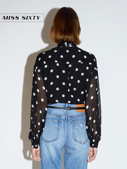 Miss Sixty波点系带真丝上衣长袖衬衫女601XJ0670000 商品图1