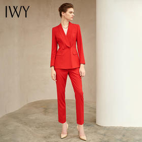 IWY/红色长袖西装长裤套装203040C1+P1