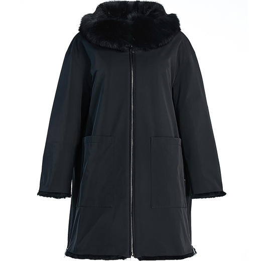 乔万尼秋冬商务雅致风重磅狐狸毛保暖抗寒尼克服派克服ES4N399 商品图4