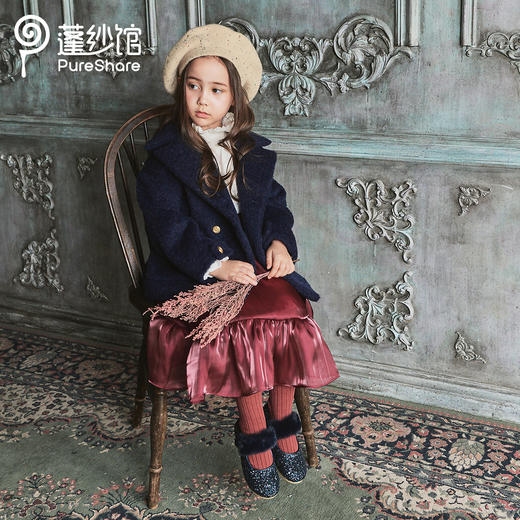 pureshare 女童皮鞋新软底儿童亮片小红帽毛绒可爱公主鞋单鞋 商品图1