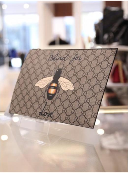 奥莱 Gucci Vestrie Bee Shape印刷袋（473904 9CD1N 8666）JPY带授权招加盟代理 商品图0